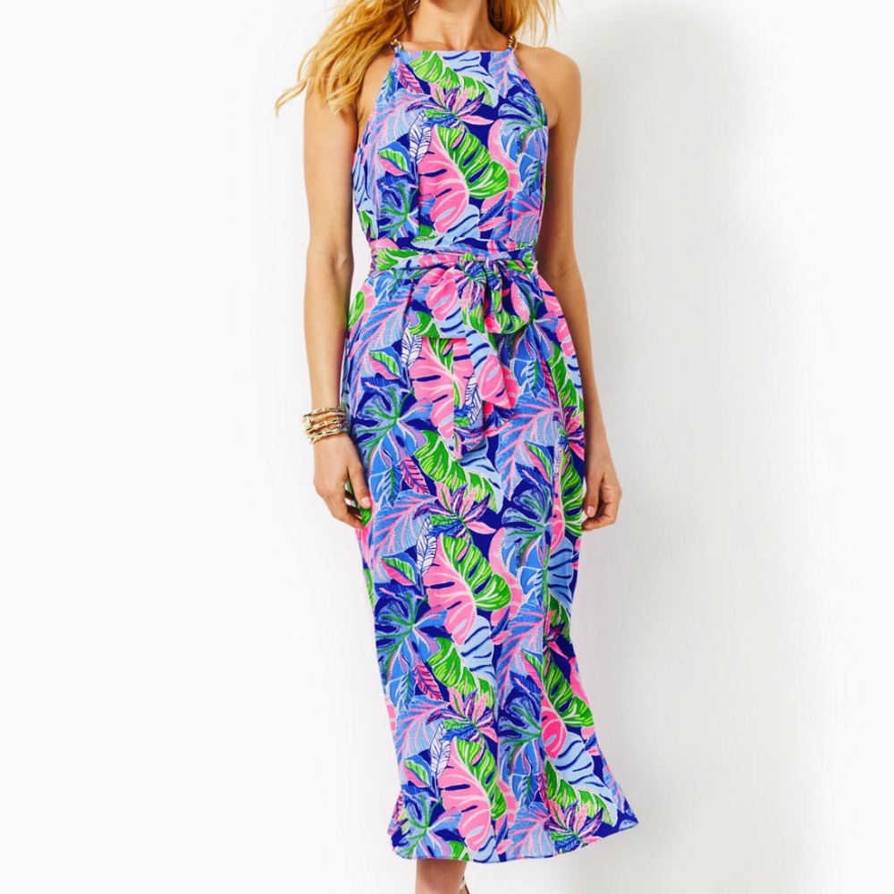 NWT Lilly Pulitzer Joannah Silk Midi Dress